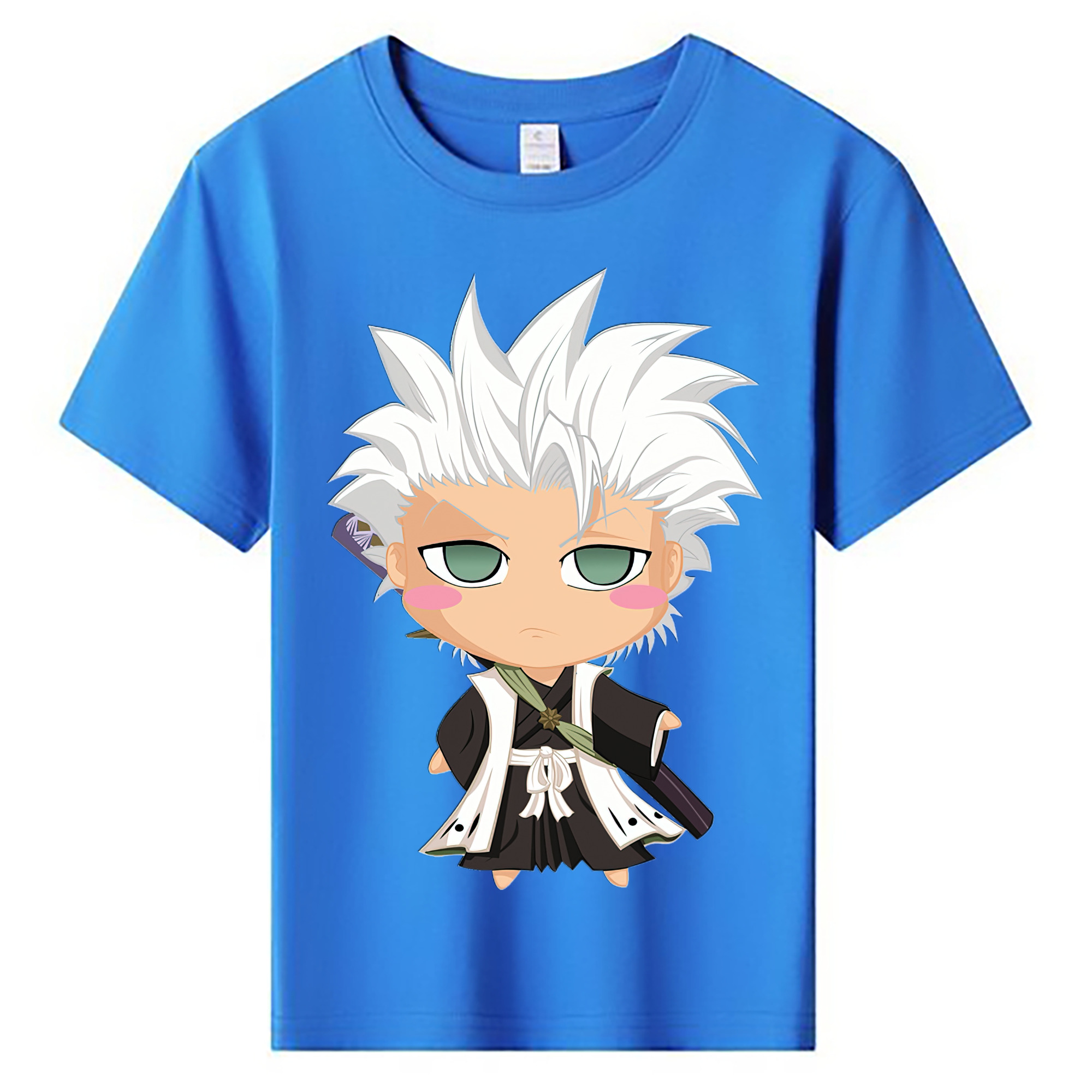 （画像用） ブリーチ 日番谷冬獅郎（ひつがや とうしろう） BLEACH Hitsugaya Toushirou 綿100％キッズTシャツ（フロントプリント）
